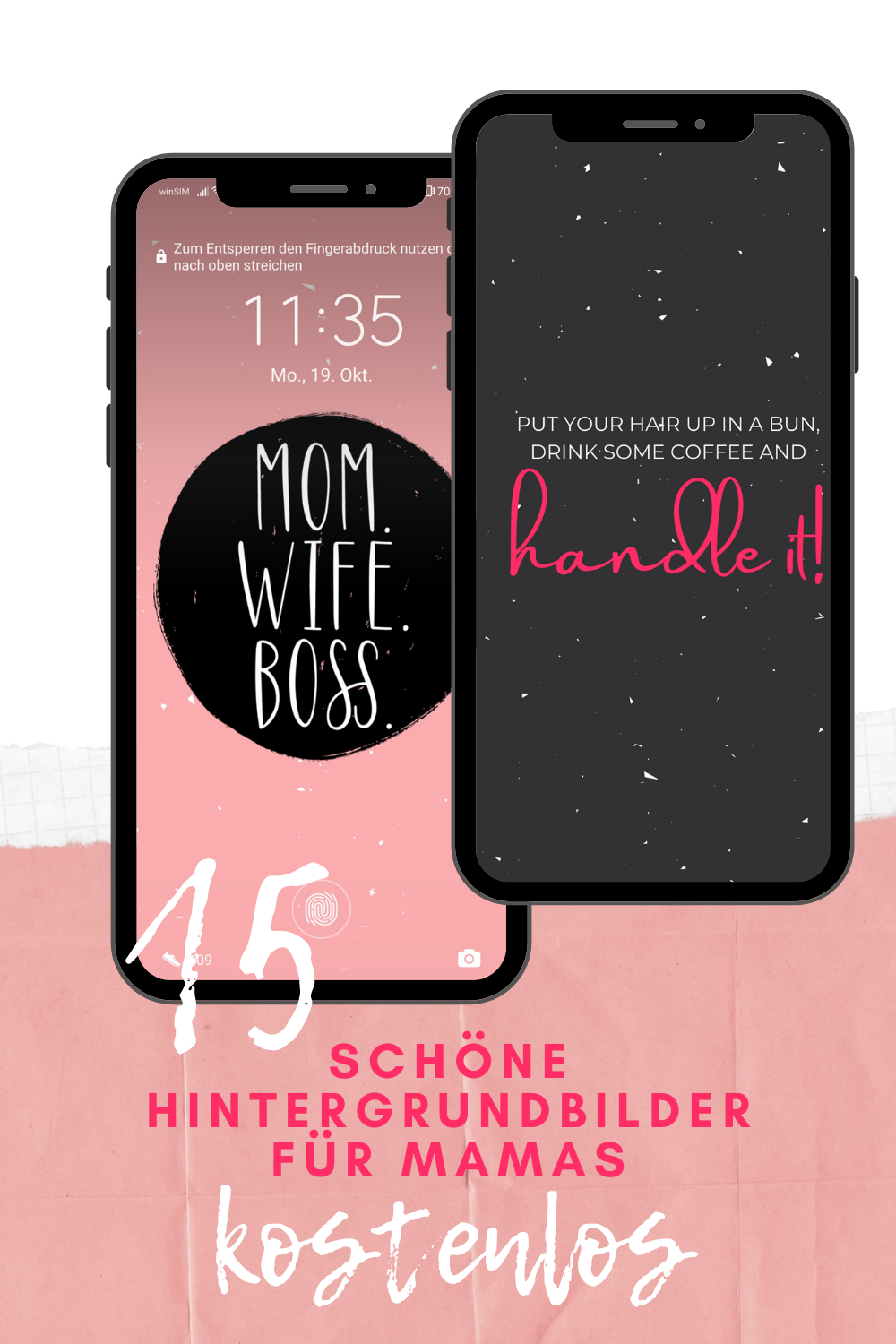 Mama und mehr - weil du mehr als nur ne Muddi bist. kostenlose Hintergründe für deinen Mama Sperrbildschirm pink rosa